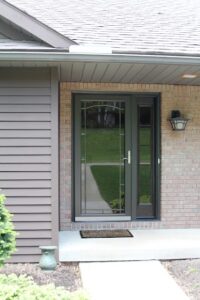 storm door on the outside of a home